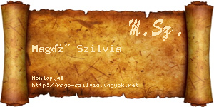 Magó Szilvia névjegykártya